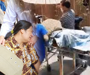 Vừa sinh con 2 ngày, mẹ đau đớn nằm băng ca về nhìn mặt con trai đầu tử nạn vì bị cây đè trúng ở sân trường