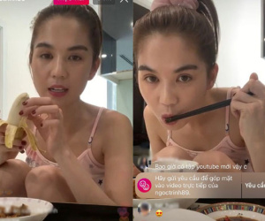 Ngọc Trinh để lộ thói quen ăn uống 'khác người' khi đang livestream nhưng nghe giải thích thì khá hợp lý