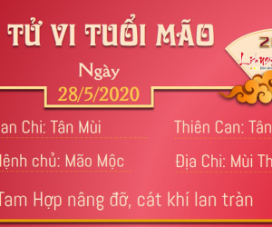 Tử vi thứ 5 ngày 28/05/2020 của 12 con giáp: Dần tài chính rủng rỉnh, Ngọ đề phòng tiểu nhân