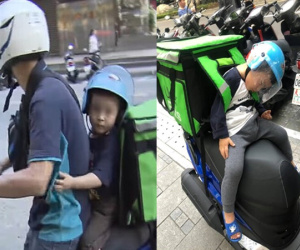 Người cha đơn thân đem theo con nhỏ mưu sinh khắp nơi để kiếm sống