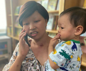 Mẹ con Bình An sau 1 năm thực hiện ca mổ ngồi bắt thai