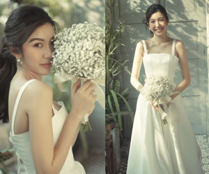 Thuý Vân đẹp nền nã, diện váy cưới đầy sang trọng: Nhìn nụ cười là biết đang hạnh phúc thế nào!
