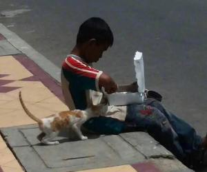 Dùng tay 'múc' vội kiến thức vào đầu trước giờ kiểm tra, cậu bé khiến dân mạng cười bò vì đáng yêu hết mức