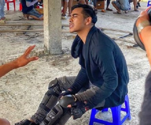 Diễn viên Thanh Bình chảy máu mắt, vỡ sụn gối khi quay phim