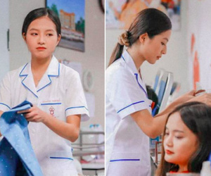 Dân mạng sốt rần rần với loạt ảnh chụp nữ điều dưỡng xinh đẹp nhưng lại bất ngờ khi biết được danh tính