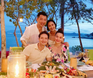 Ốc Thanh Vân hội ngộ gia đình Hà Hồ trong kì nghỉ sang chảnh, tiện dành lời chúc phúc cho mẹ bầu và Kim Lý