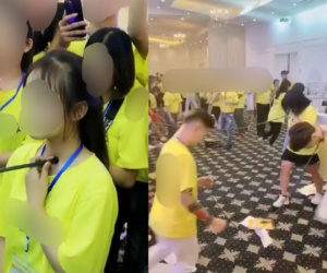Clip: Học viên 'khóa học làm giàu' chọc gậy vào yết hầu để thử thách bản lĩnh chính mình gây kinh hãi