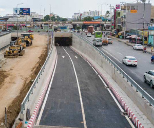 Hầm chui cửa ngõ Tây Bắc TP HCM trước ngày thông xe