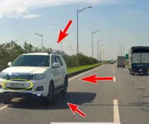 Video: Ô tô phóng ngược chiều trên cao tốc Hà Nội - Thái Nguyên