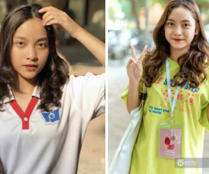 Nữ sinh 2K4 gây bão khi vô tình lọt ống kính phóng viên, ngoài đời cũng có hội bạn trai xinh gái đẹp không kém