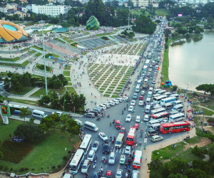 Kẹt xe, ùn tắc khắp nơi ở Đà Lạt dịp cuối tuần