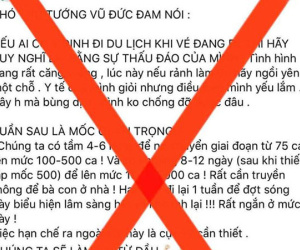 Xuất hiện thông tin giả mạo phát ngôn của PTT Vũ Đức Đam về COVID-19: Đề nghị người dân cảnh giác, không chia sẻ