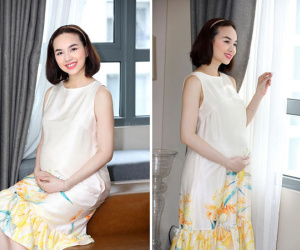 Đinh Ngọc Diệp chính thức xác nhận sắp lâm bồn, khoe bụng bầu to thấy rõ những ngày cuối thai kỳ