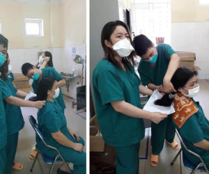 Những bác sĩ tuyến đầu chống dịch ở Đà Nẵng cắt tóc ngắn hơn để chiến đấu với Covid-19