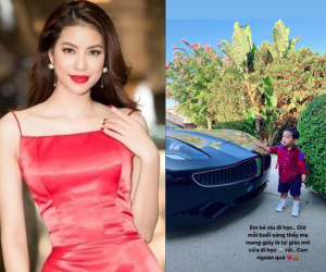 Phạm Hương khoe quý tử lớn phổng phao lại còn bảnh bao, nhưng siêu xế lồng lộn bên cạnh mới chiếm spotlight