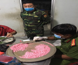 Bắt 2 người tàng trữ hơn 10 kg ma túy ở biên giới Long An