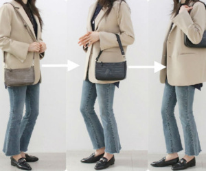 Cả set đồ sang chảnh lên hẳn vài chân kính, vóc dáng cũng cao ráo bất ngờ chỉ nhờ 2 chiêu đeo túi nhanh gọn