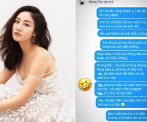Văn Mai Hương công khai đoạn chat với bạn trai tin đồn: Thoải mái cho chàng đi gái gú bạn bè, nhưng sao như dằn mặt thế này?