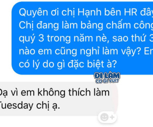 Cô gái thường xuyên trốn việc vào ngày thứ 3, lý do đằng sau khiến HR cũng phải 'cạn lời'