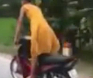 Tuyên Quang: Nam thanh niên mặc váy, bốc đầu xe máy để 'câu view' bị xử phạt hơn 8 triệu đồng