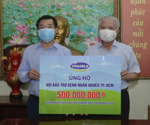 Vinamilk hỗ trợ kinh phí giúp hàng ngàn người nghèo, trẻ em được mổ mắt, mổ tim miễn phí