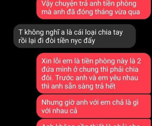 Phát hiện người yêu lại 'cắm sừng' cho mình, nam thanh niên yêu cầu chia tay và nhắn tin đòi lại tiền nhà ai ngờ chỉ nhận được chữ 'đã xem' lạnh lùng thế này