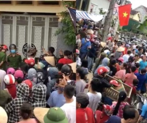 Cả xóm rần rần coi cảnh dựng rạp réo nợ nguyên phó trưởng công an huyện