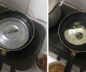 Pha ốp trứng gây tranh cãi nhất tuần: Lòng đỏ bốc hơi, dân mạng thắc mắc sao phải cho hành?