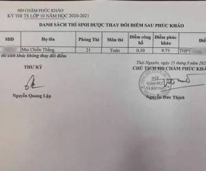 Sự thật phía sau chuyện nam sinh chấm phúc khảo điểm từ 0,5 lên 9,75