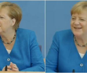 Thủ tướng Angela Merkel bật cười bối rối trước thông tin Donald Trump cố tình quyến rũ bà