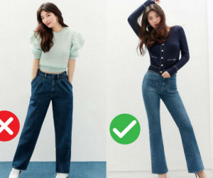 Nhìn Suzy bạn sẽ thấy khả năng tôn chân - dìm dáng 'một trời một vực' giữa quần ống loe và quần ống suông