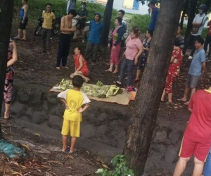 Bình Dương: Bé gái tắm mưa lọt xuống mương nước tử vong thương tâm, mẹ trẻ khóc ngất bên thi thể