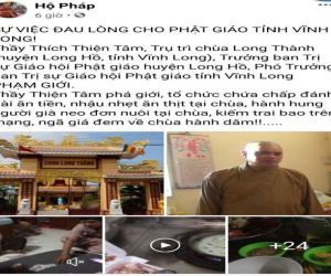 Thực hư việc sư thầy ở Vĩnh Long ăn thịt, tìm trai bao