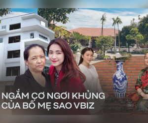 Ngắm trọn cơ ngơi khủng sao Vbiz báo hiếu bố mẹ: Quốc Trường tặng nhà 25 tỷ chưa choáng bằng biệt phủ 10.000m2 Lý Nhã Kỳ tậu