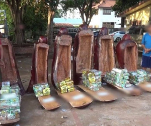 Triệt phá đường dây vận chuyển 237 kg ma túy, chuyên giấu 'hàng' vào các pho tượng gỗ cài thiết bị định vị
