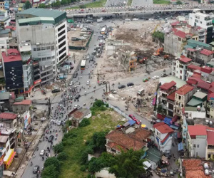 Hà Nội: Mục sở thị đường trên cao đoạn Ngã Tư Vọng - Cầu Vĩnh Tuy dần hình thành