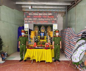 Thăng quân hàm Thượng sỹ cho chiến sỹ cảnh sát cơ động ở Bắc Giang hy sinh khi làm nhiệm vụ