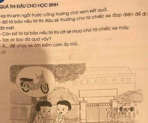 Nội dung trong sách Tiếng Việt lớp 2 gây sốc: Thi đậu chỉ thưởng xe đạp nhưng thi rớt được thưởng... xe máy???