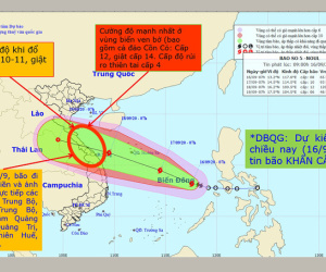 Bão gây mưa to từ chiều nay 17/9
