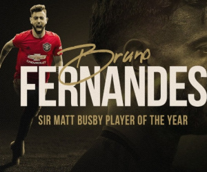 Bruno Fernandes chính thức đoạt giải 'Cầu thủ xuất sắc nhất MU mùa 2019/20'