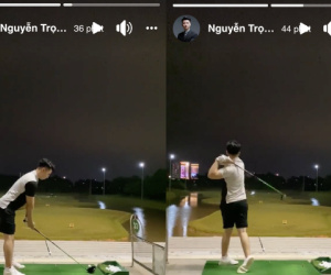 'Nối gót' vợ cũ Âu Hà My, Trọng Hưng cũng gia nhập làng golf thủ