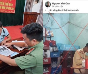 Xử phạt người đàn ông ở Vĩnh Phúc đăng ảnh xúc phạm CSGT