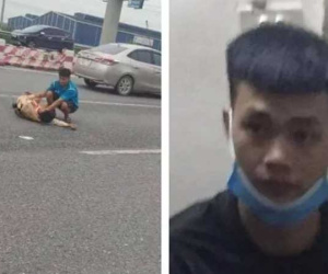 Trung úy CSGT bị nam thanh niên đi xe môtô phân khối lớn tông gãy chân