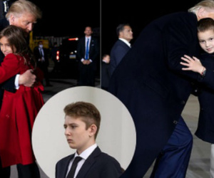 'Hoàng tử Nhà Trắng' Barron Trump vắng mặt trong sự kiện lớn của bố, sự chú ý tập trung lên 2 nhóc tì được Tổng thống Mỹ ôm hôn âu yếm