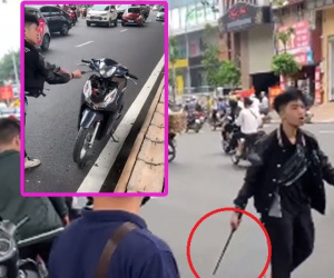 Lý lịch bất hảo của thiếu niên 17 tuổi dùng gậy đập phá xe máy của người bênh vực bà bầu sau va chạm giao thông