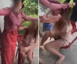 'Bà cô bên chồng' giúp chị dâu xử lý 'tiểu tam', vừa đấm đá vừa quát lớn: 'Chị dâu tao hiền chịu đựng được, chứ tao là không có sức chịu đựng nha'