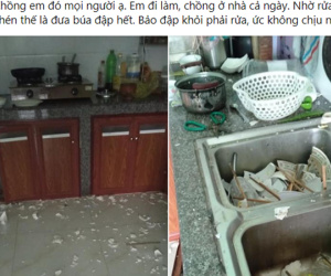 Vợ đi làm cả ngày, nhờ chồng rửa bát hộ và cái kết cay đắng: Cái bát mẻ cũng không còn mà ăn