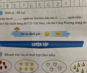 Toán lớp 1 hỏi 'Công Phượng mặc áo số mấy khi ở đội U23 Việt Nam' nhưng lại cho đề sai, không ai tìm được đáp án đúng