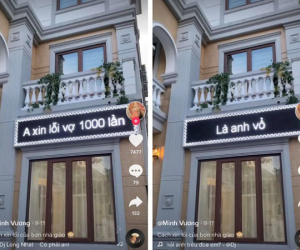 Dở khóc dở cười với màn nhận lỗi hoành tráng của anh chồng, nhìn backgroud dân tình 'chốt gọn': 'Giàu thế thì vổ cũng chẳng sao!'