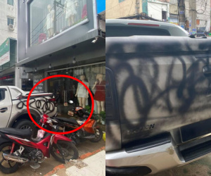 Bị xịt sơn đen be bét kín đuôi xe, chủ xe đăng đàn hỏi có kiện được không nhưng nhìn vị trí đỗ ai cũng đồng ý là 'Đáng đời!'